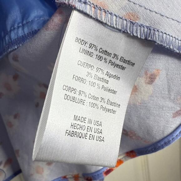 AUTUMN ADEIGIBO Mallory Puff Shoulder Blouse Women 6 Blue Corset Front Fairy NWT - Picture 4 of 6